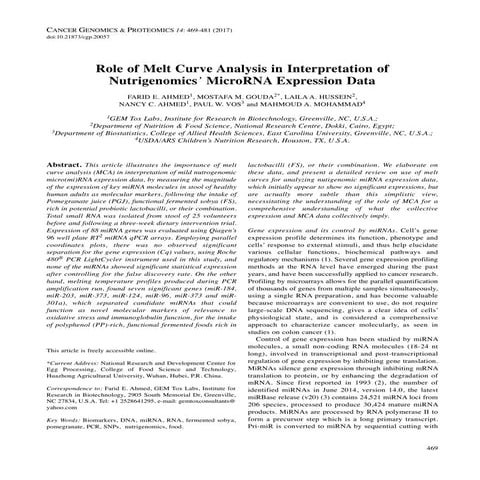 Cancer genomics and proteomics published article 7-11-2017