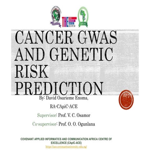 Cancer gwas and genetic risk prediction