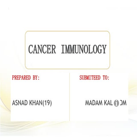 Cancer Immunology 