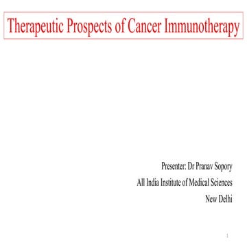 Cancer Immunotherapy