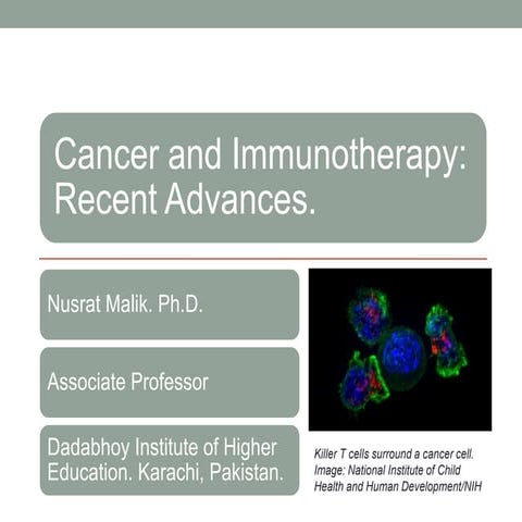 Cancer immunotherapy slideshare