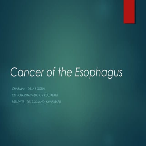 Cancer of the esophagus
