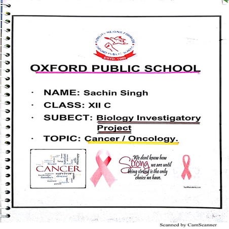 Cancer /  Oncology Biology Investigatory Project