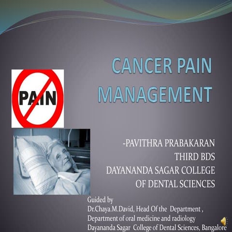Cancer pain management | PPT