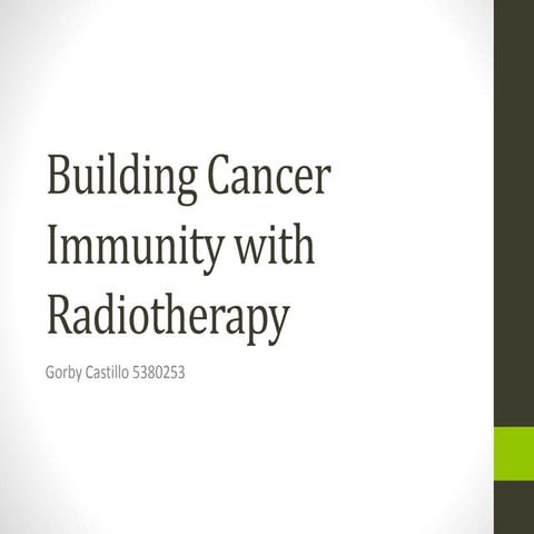Cancer radiotherapy