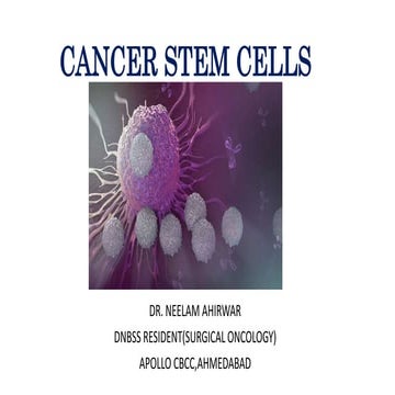 Cancer stem cell dr.neelam ahirwar
