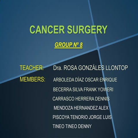 Cancer surgery