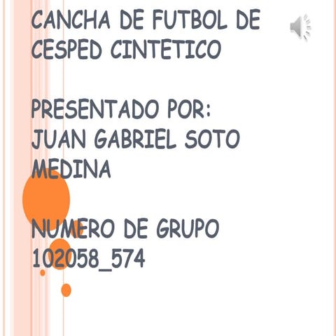 Cancha de futbol de cesped cintetico
