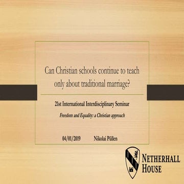 Can christian schools continue to teach only about traditional marriage