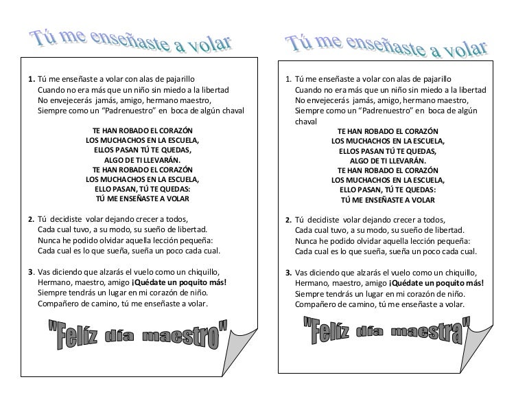 Cancion Al Maestro slideshare