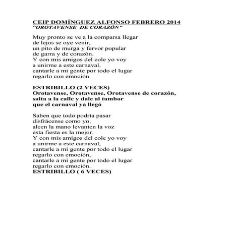 PASACALLE DEL CARNAVAL 2014