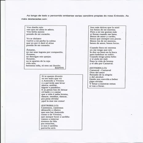 Canción entroido viveiro