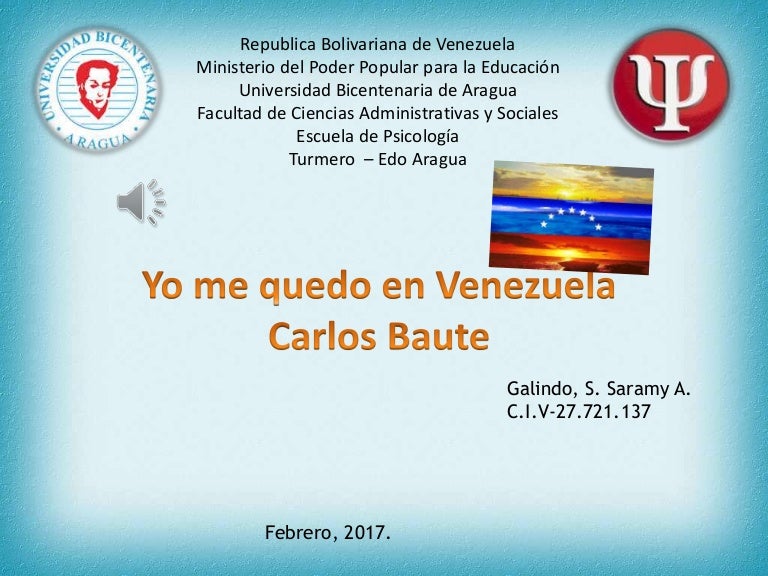 Cancion Yo Me Quedo En Venezuela