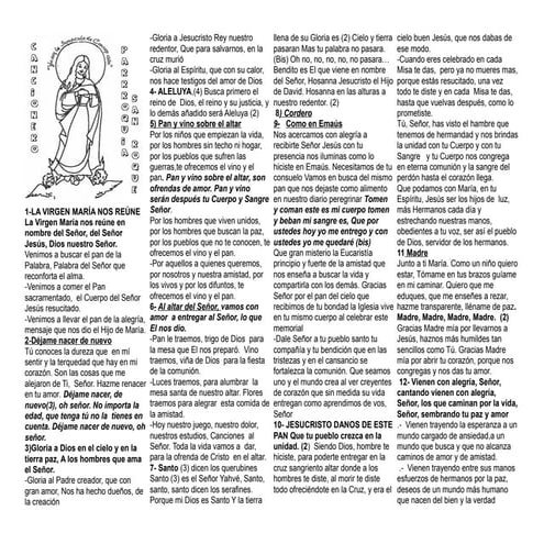 Cancionero misa  virgen 13