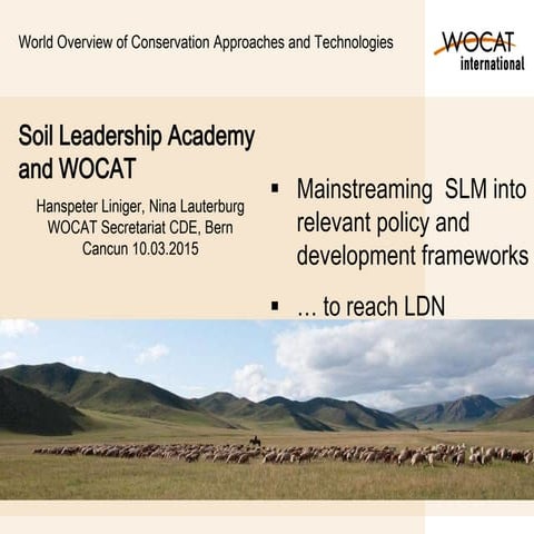 Soil Leadership Academy and WOCAT