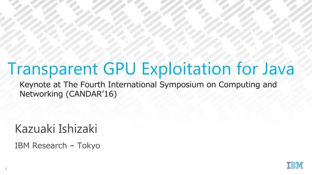 Transparent GPU Exploitation for Java