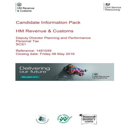 HMRC Deputy Director Planning and Performance Candidate information pack