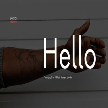 Welcome to Publicis Sapient London