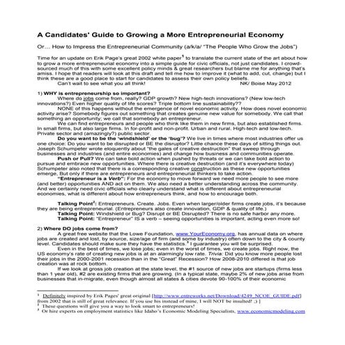 Candidates Guide To Growing Entrepreneurs!