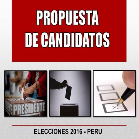 PROPUESTA DE CANDIDATOS
