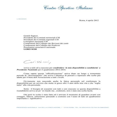 Candidatura achini 2012 2014