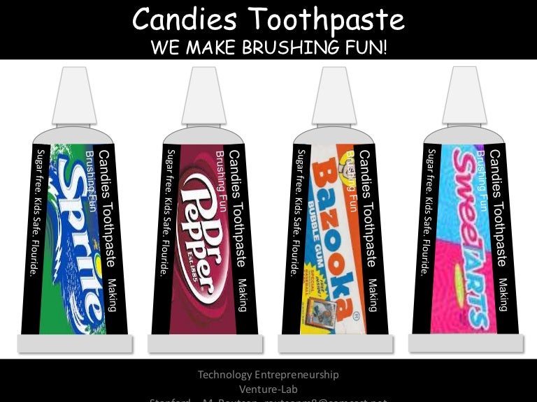 Candies toothpaste