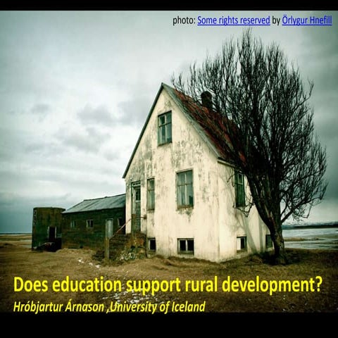 Bridging the Distance: How distance and flexible learning is used to support rural development in Iceland