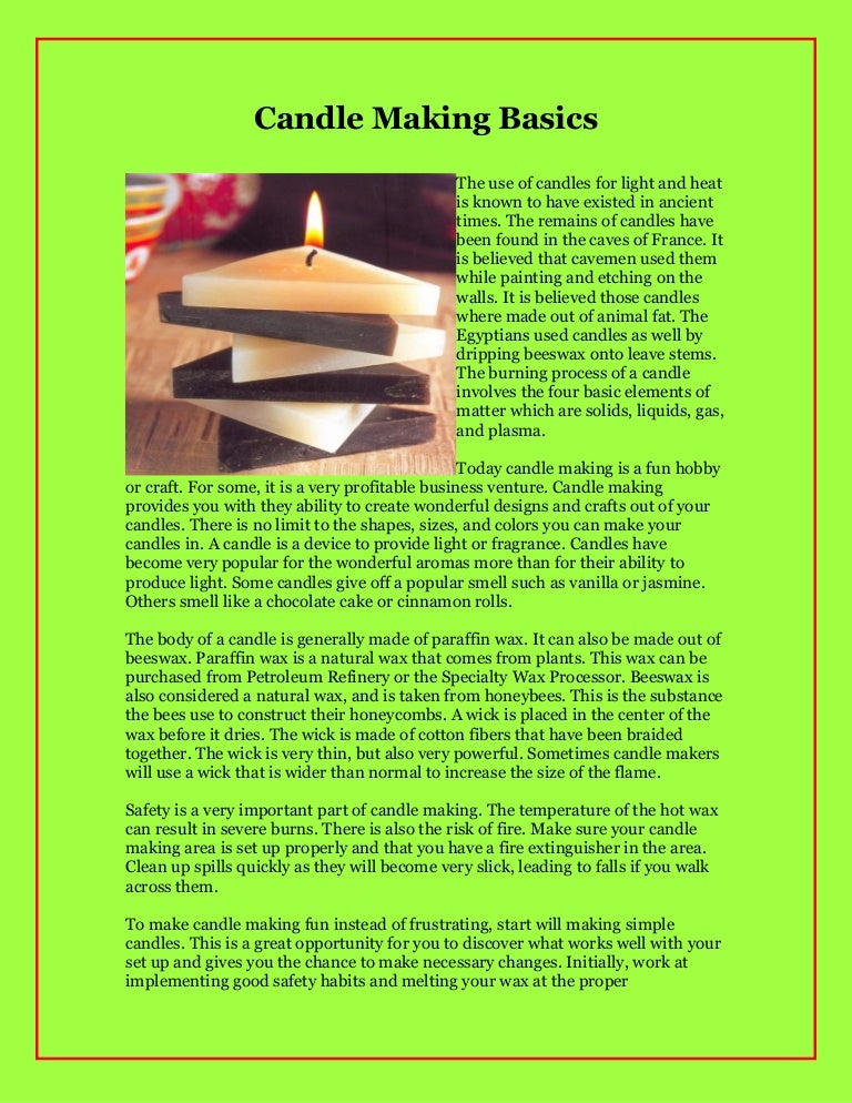 Candle making basics