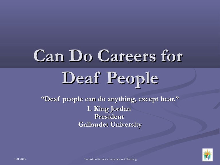 careers for deaf people