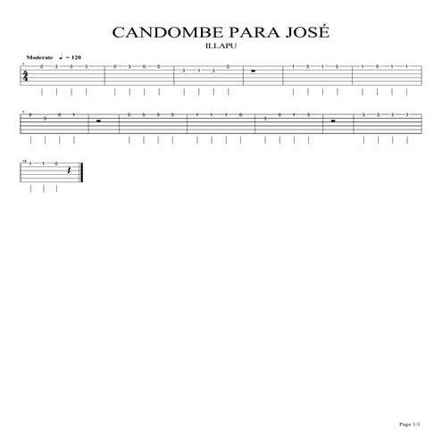 Candombe para José tablatura | PDF
