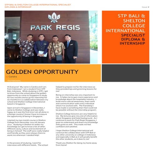 Global Internship, Singapore & Indonesia | PDF
