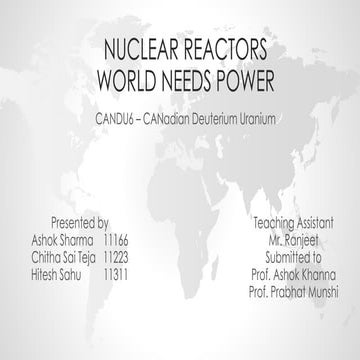 CANDU6 Reactor at a Glance