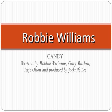 Robbie Williams Candy