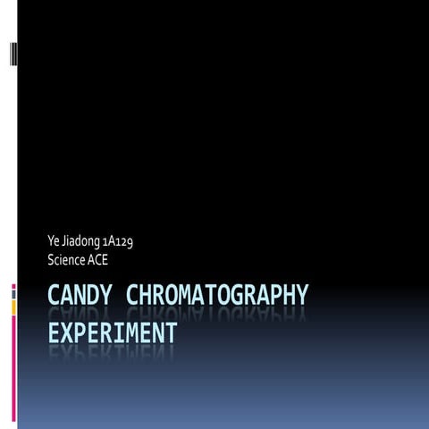 Candy chromatography experiment