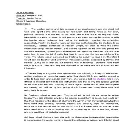 TPD II 2016 - Journal Writing 2ndperiod- Canellas