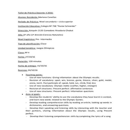 TPD II 2016 - 4th class - Canellas