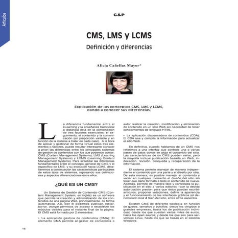 CMS, LMS y LCMS. Definición y diferencias.