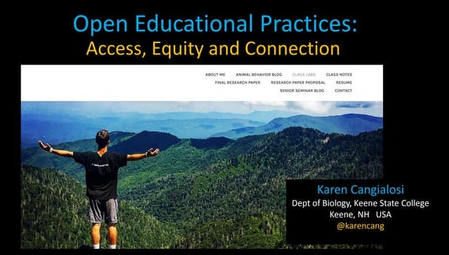 Open Educational Practices, Access, Equity and Connection