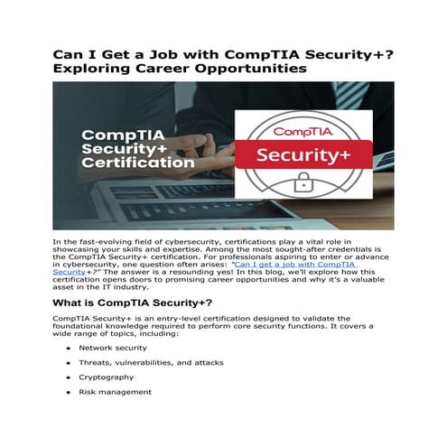 Can I Get a Job with CompTIA Security+.docx