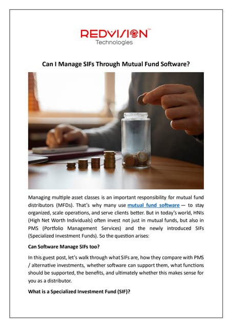 Can I Manage SIFs Through Mutual Fund Software.pdf