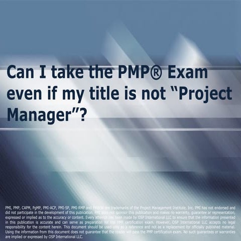 Pmp ppt slideshare | PPTX