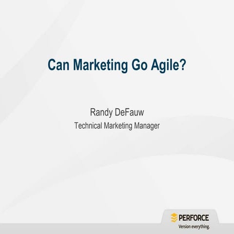 Can marketing go agile