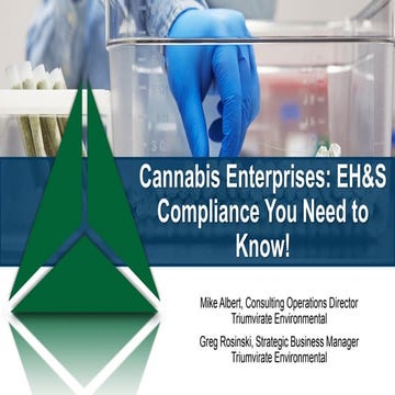 Cannabis Enterprises: EH&S Compliance You Need to Know!