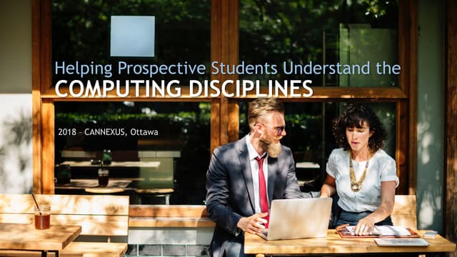 Helping Prospective Students Understand the Computing Disciplines