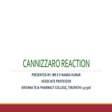 Cannizzaro reaction