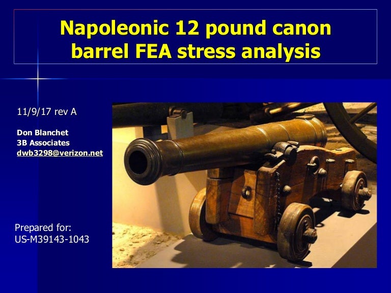 Barrel stress in a 12lb Napoleonic cannon