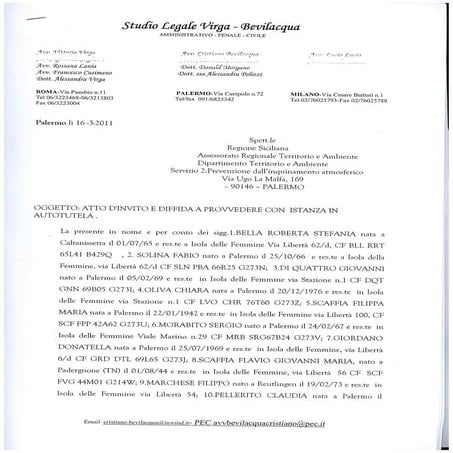 Cannova gianfranco rup aia italcementi decaduta per inosservanza prescrizioni...