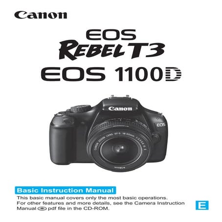 Canon EOS 1100D manual