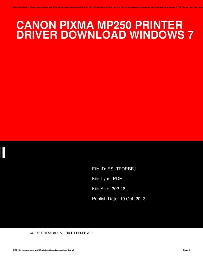 Canon Pixma-Mp250-Printer-Driver-Download-Windows-7