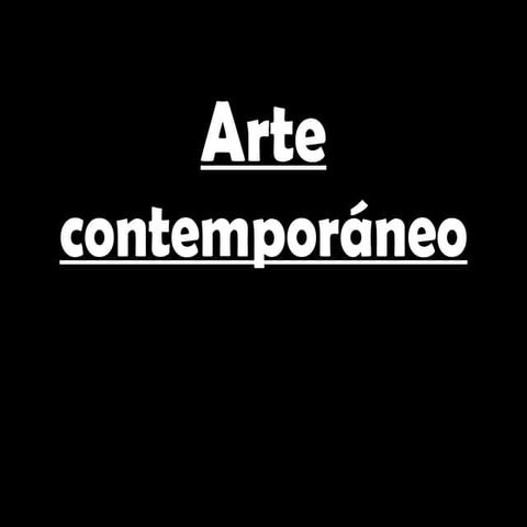Arte contemporaneo